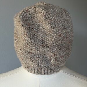 Sole Society Wool 80% Blend Speckled Knit Beanie-Cozy/Neutral/Softgirl